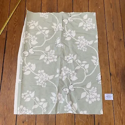 Vanessa Arbuthnott Fabric Flora Forna Lettuce Charcoal Linen Union 86cmx 68cm • £12