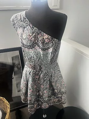 Zimmerman One Shoulder Silk Dress Size 3 /2 • $50