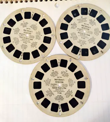  PETER PAN  VIEW MASTER 3 REELS PACKET 1957 FT-40A Good Condition • $7