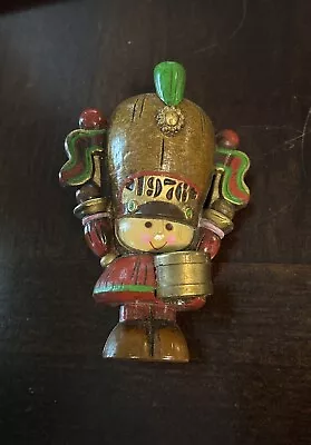 Vintage Hallmark Faux Wood 1976 Drummer Boy Soldier Christmas Ornament 4  • $9.99