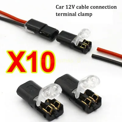 10pcs 2Pin Way Plug Car Waterproof Electrical Connector Wire Cable Automotive • £4.45