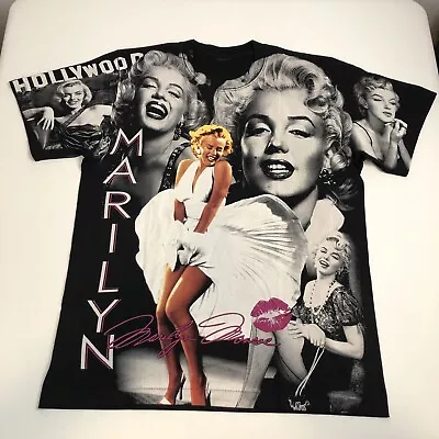 Men’s RARE Marilyn Monroe AOP All Over Print Double Sided T Shirt Size Large • $59.95