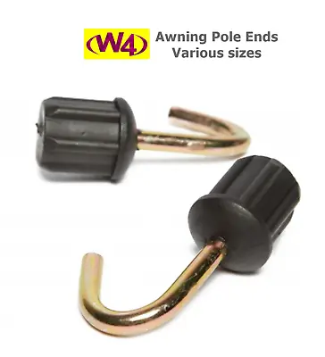 £4.20 • Buy W4 Tent Awning Spare Awning Pole Ends (Various Sizes) - Packs Of 2