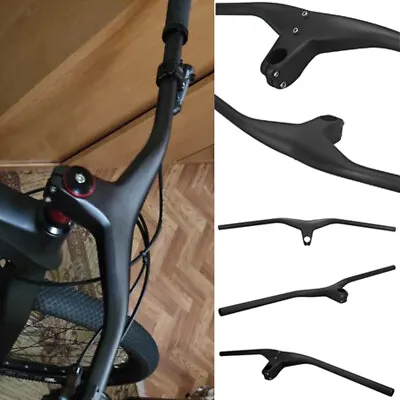 Carbon MTB Handlebar Integrated 7° Mountain Bike Handle Bar Riser Downhill 1-1/8 • $53.99