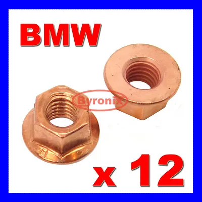 BMW 5 Series E34 E28 E12 EXHAUST MANIFOLD PIPE HEAD STUD NUT M8 NUTS HEX FLANGE • $8.64
