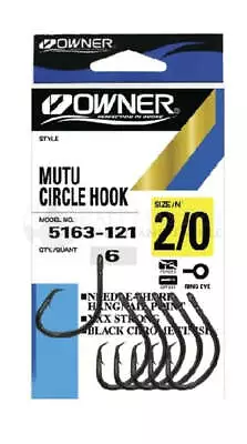 Owner Mutu Circle Hooks 5163-121 Hooks - Choose Size • $10.99