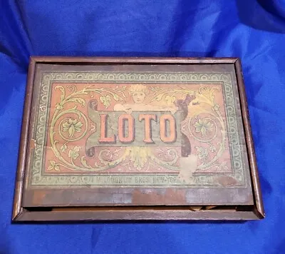 Antique Loto Game Lotto Game Complete 1890-1910 Cherub Victorian McLoughlin Bros • $79.99