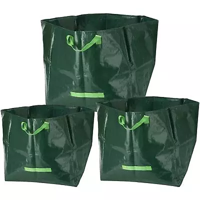 Heavy Duty Garden Waste Bags With Handles Set Of 3 Large Garden Garbage Sacks • £9.39