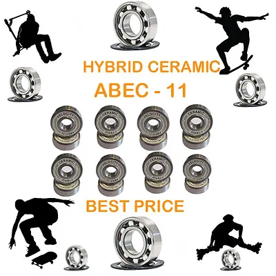 Precision Abec 11 Hybrid Ceramic Bearing Skate Skateboard Scooter 9 Fidget  • £13.99