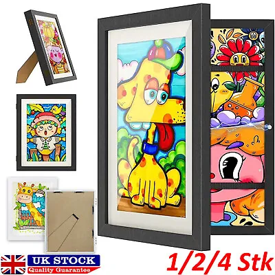 A4 Art Frames Photo Frame Drawing Portfolio Storage Kids Artwork Display Frame • £8.99