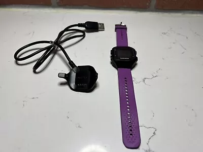 Garmin Forerunner 25 GPS Running Watch Purple White W Charger - Tested • $30