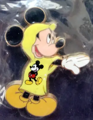 Mickey Mouse Rain Poncho Cover Up 2002 Mint On Card Pin/pins • $5