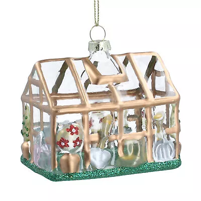 £5.99 • Buy Gisela Graham Greenhouse Glass Hanging Christmas Tree Decoration Ornament