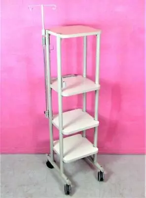 Bunnell Ventilator Endoscopy Cart W/ 4 Shelf IV Pole & Wheels 18 X22 X65  Stand • $489