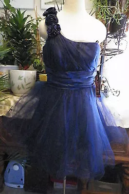 Masquarade Violet Blue Crinoline Evening Cocktail Prom Dress 11/12 NWT • £22.58