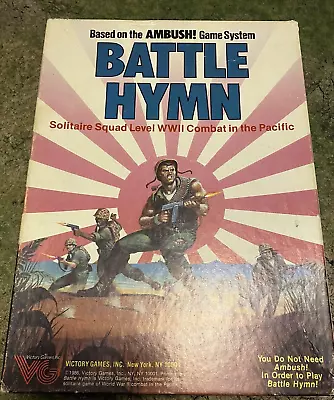 BATTLE HYMN War Board Game 100% COMPLETE UNPUNCHED Victory Games  FREE SHIPPING! • $129.95