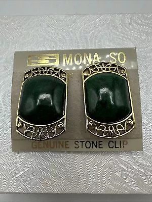 Vintage Mona So Genuine Stone Clip On #312 • $20