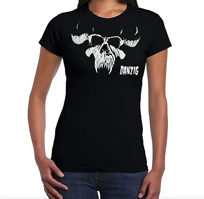 Danzig ROCK BAND Women's Black T-Shirt • £12.53
