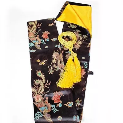 Deluxe JINKEN Bag For Iaito And Sword (Black HO-OH With Dragons) • $14.98