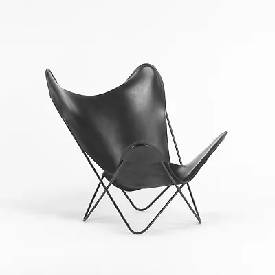 1950s Leather Butterfly Chair By Jorge Ferrari Hardoy Bonet & Kurchan For Knoll  • $2950