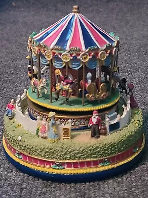 Liberty Falls AH444 Carousel Merry-Go-Round Music Box 1997 Tested • $19.95