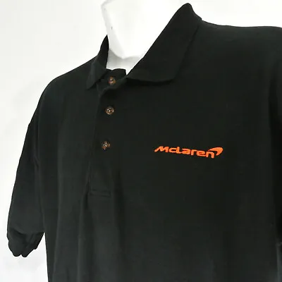 McLAREN F1 / IndyCar Team Polo Shirt Black Formula 1 Racing Size L Large NEW • $28.32