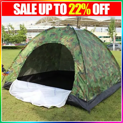 Pop Up Hiking Tent 1-2 Man Person Family Camping Outdoor Festival Shelter • £15.40