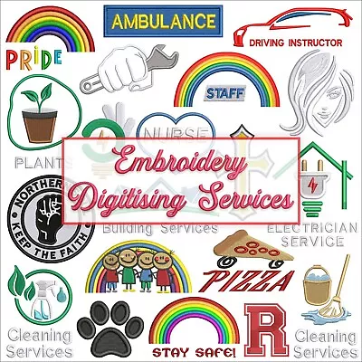 £14.99 • Buy Text Or Logo Charges (NO PRODUCT PRICE INCLUDED) Wholesale Embroidery Services