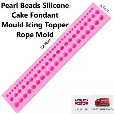 Pearl Beads Silicone Cake Fondant Mould Icing Topper Mold Chocolate • £3.45