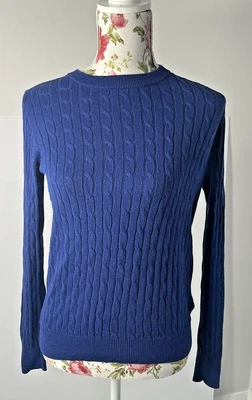 $12.76 • Buy Uniqlo Cable Knight Royal Blue Women's Cotton/cashmere Jumper Size S - Ec