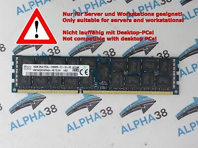 SK Hynix 16 GB Rdimm ECC Reg DDR3-1600 Dell Precision T3610 Server RAM • $23.52