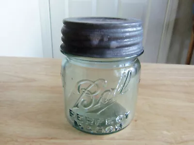 Vintage ORIGINAL 1910~1923 BALL PERFECT MASON BALL BLUE 1/2 HALF~PINT Fruit Jar • $110