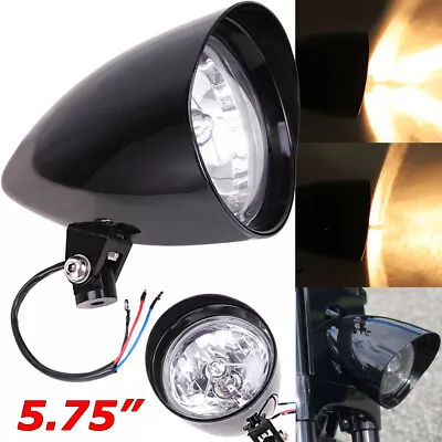 $82.35 • Buy Bullet 5.75  H4 Headlight Len Fit For Harley Sportster Dyna Softail Bobber V-Rod