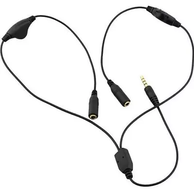 2 Way Earphone Splitter Cable With 3.5mm Audio Jack For Laptop MP3 IPad PSP • £5.99