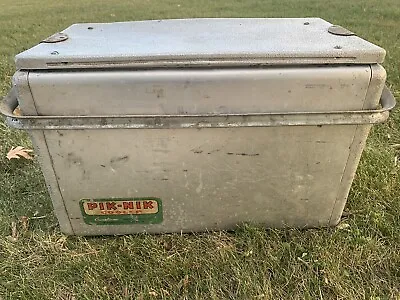 Vintage PIK-NIK Cronstroms Cronco Aluminum Cooler Ice Chest Retro Fun! • $49.99