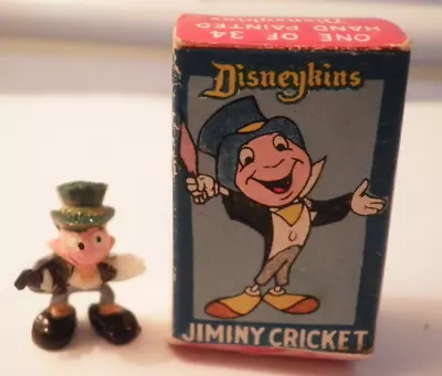 Marx Disneykins Jiminy Cricket Plastic Figure & Box-Disney Pinocchio Character • $11.75