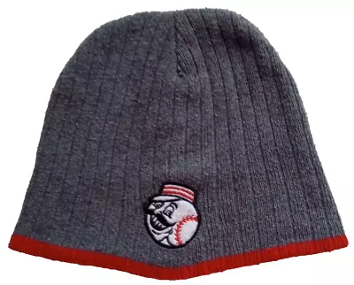 Cincinnati Reds Gray Red MLB Knit Winter Beanie Hat Mascot Logo One Size • $10.01