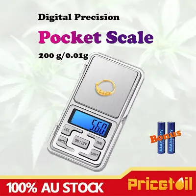 $8.88 • Buy Pocket Scales Mini Electronic Digital Precision Jewellery Herbs 0.01g To 200g AU
