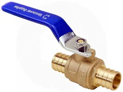 3/4in Full Port PEX Pipe Cold Water Blue Shut Off Brass Ball Valve Lever Handle • $9.99