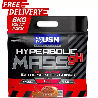 £60 • Buy  USN Hyperbolic Mass All In One Weight Gainer 6KG Muscle Fuel Gain Anabolic