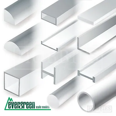 Evergreen Strip Styrene Rods Tubes Angles Model Scratch Building Plastic Build • £6.99