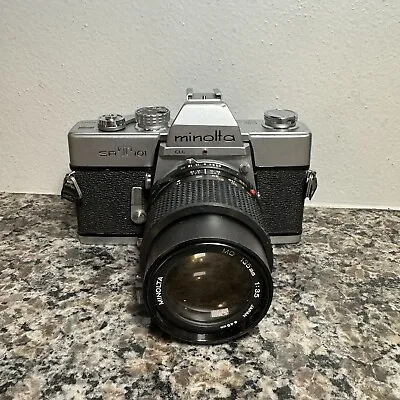 Minolta SRT 101 35mm Film SLR Camera W/ MD 135mm 1:35 Lens • $65