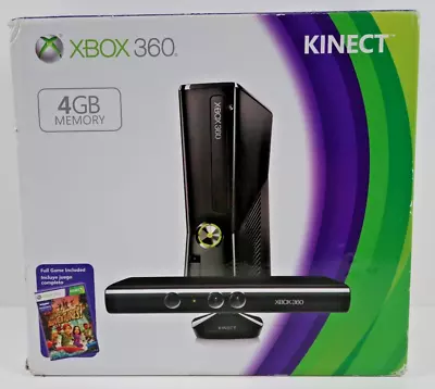 Microsoft Xbox 360 S Gaming Console And Kinect 4GB - Black New  Read Description • $285