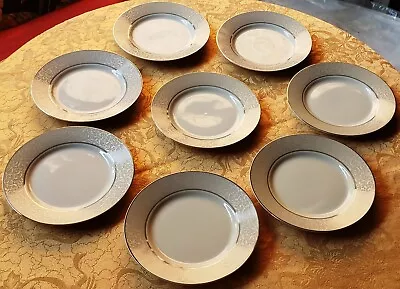 8 Mikasa Parchment Fine China L3438 Salad Plates 8-1/4  Diameter - Used Once • $19.88