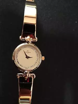 Ladies Watch French Michel Herbelin Watch Faux Diamond Gold Bracelet • $369.95