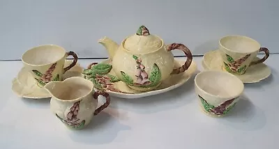 Carlton Ware Tea Set For Two Fox Glove On Lemon 8 Pieces • $350