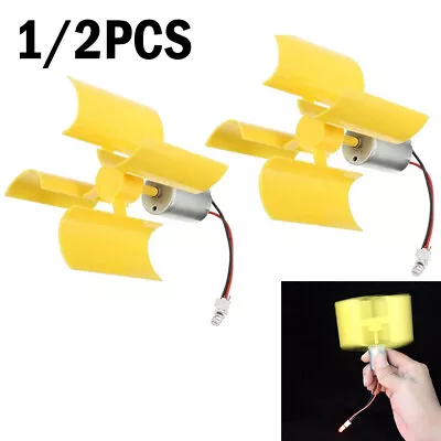 $17.99 • Buy DC Micro Motor Small LED Lights Vertical Axis Wind Turbine Generator Blades #F