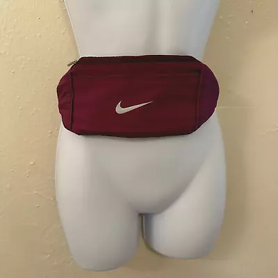 NIKE Running Waist Bag Fanny Pack Fitness Belt Bag Fits IPhone 14 Max Magenta • $18.99