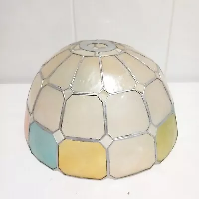 Vintage Capiz Shell Lampshade Light Shade Pendant Ceiling Multicoloured • £24.99