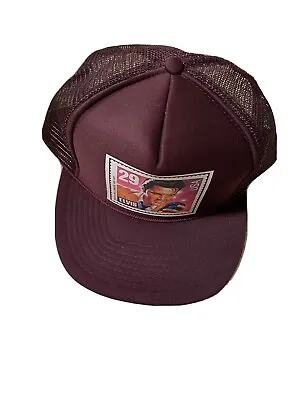 Vintage Elvis Presley Postal Stamp Snapback Foam Mesh Trucker Cap Hat Rockabilly • $12.99